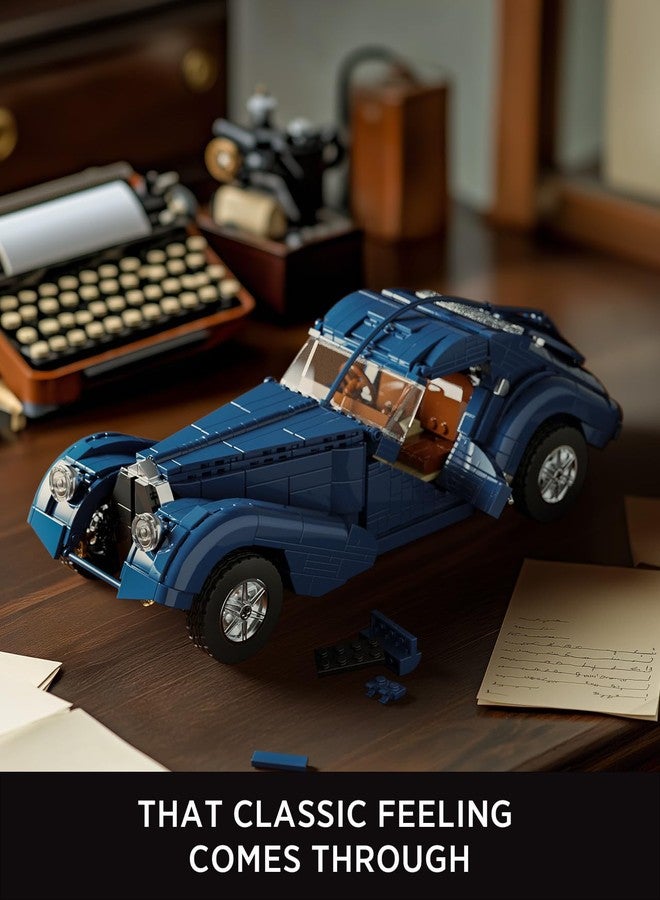 Nifeliz Atlantic Sports Car Building Set for Adults, 1:14 Scale Vintage Grand Tourer Model Set, Collectible Classic Vehicle Building Model Gift for Car Lovers (1,127 PCS, NF10320) - Image 3